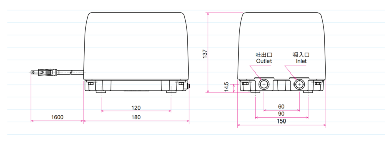 Dimensions_YP-30VC・40VC